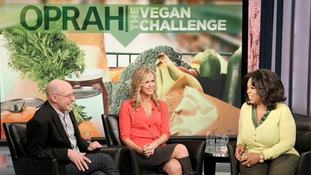 Oprah vegan challenge; image via Ecorazzi