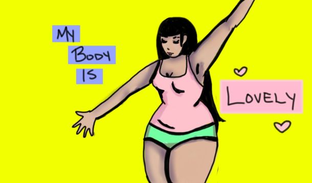 Body positivity art by Spooky Femme